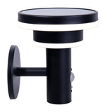 Lampe murale extérieure solaire LED "Nora", pour l'extérieur, lampe murale - métal et plastique en noir, avec LED intégré