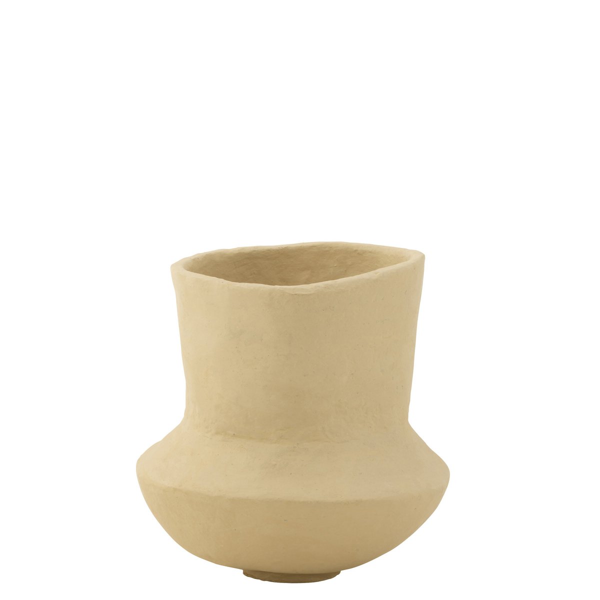 Pot Archaïque en papier naturel de J-Line, diamètre 40 cm, style bohème