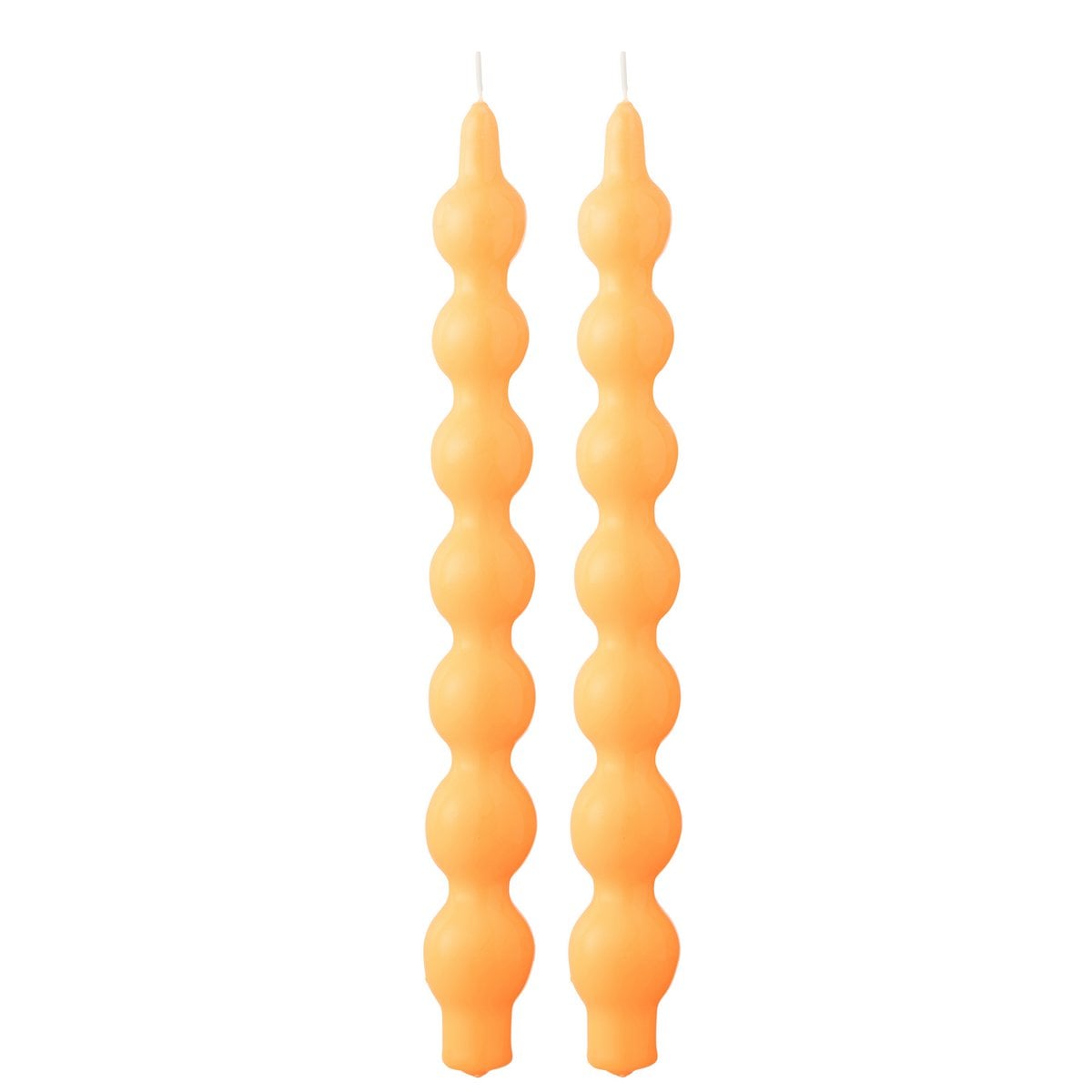 Bougies J-Line en cire orange fluo - ambiance décorative