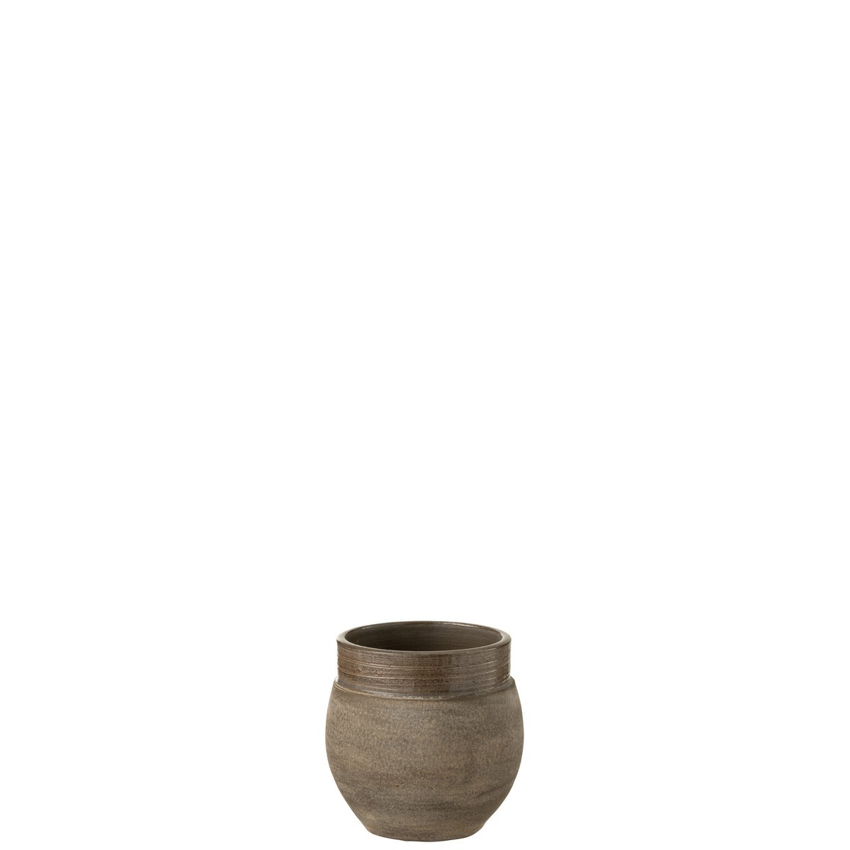 Pot de fleurs Gio en céramique marron, design moderne et élégant