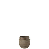 Pot de fleurs Gio en céramique marron, design moderne et élégant