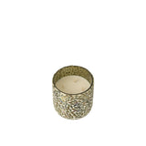 Bougie parfumée J-Line Thé & Herbes en verre vert, vue de face