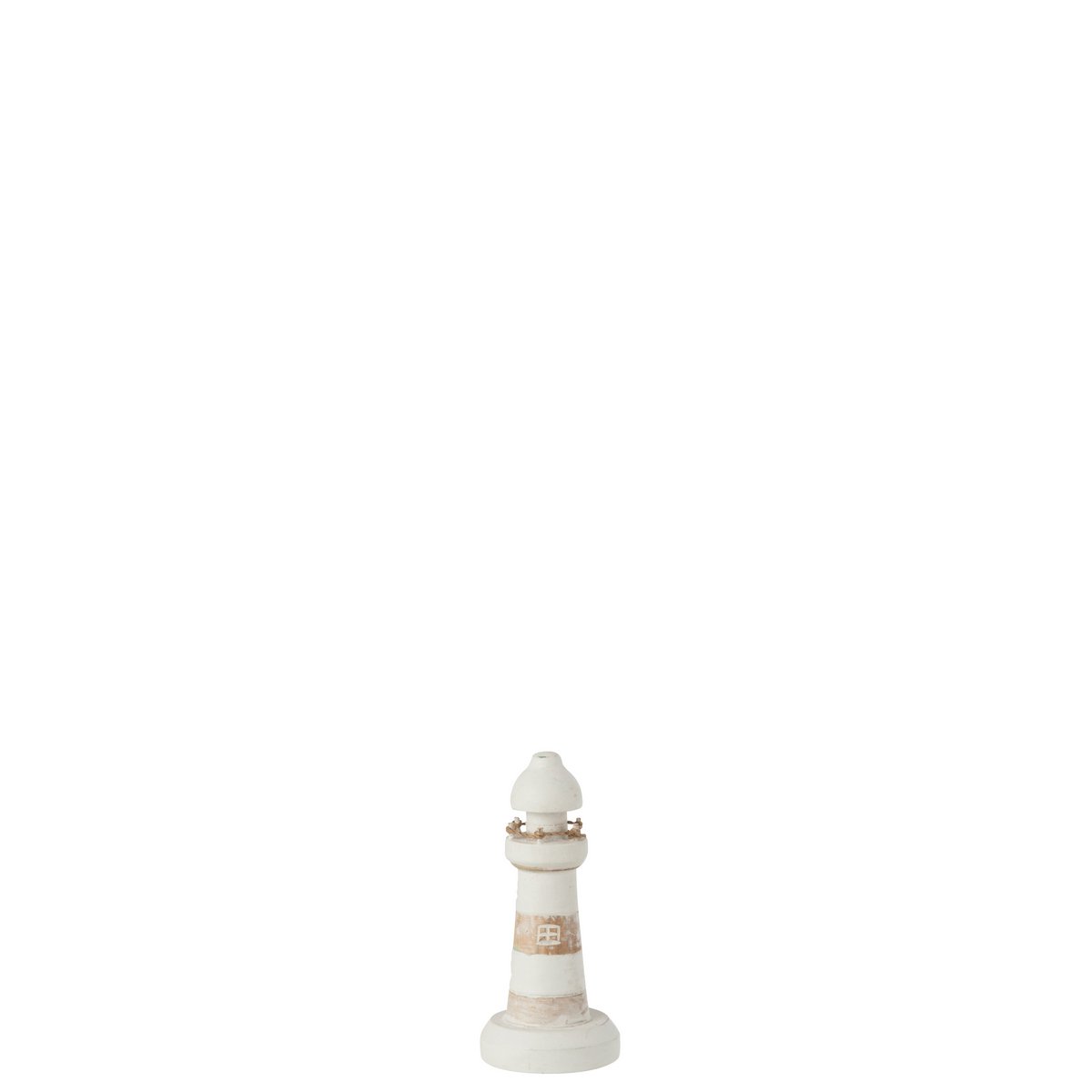 Décoration phare en bois blanc J-Line, style classique et élégant