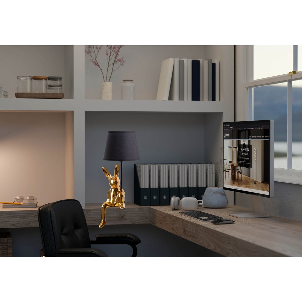 Lampe de table Helge dans un décor moderne