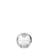 Bougeoir J-Line en verre transparent, vue de face