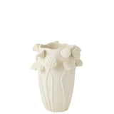 Vase Botanics Lotus J-Line en céramique beige, vue latérale