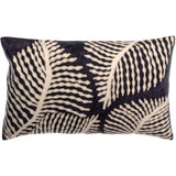 Coussin brodé Flora Marine 30 x 50