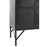 Armoire J-Line - 9 portes - métal - noir