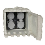 Stone à douille extérieure "Roccus", en plastique gris, sockets / technologie pour le jardin et la terrasse