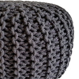 Tabouret de tricot pouf Ø 45 h 30 cm cm siège pouf tricot plancher
