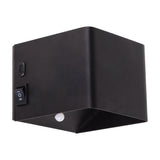 Cordy Wall Light "cube" magnétiquement, env. 10 x 10 cm, en métal noir, avec capteur de mouvement