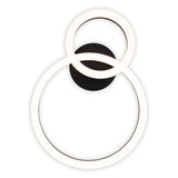 Plafond CCT LED "circulo" en métal noir et en plastique de couleur sable de 53 cm de long