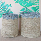 Panier à linge NIAS | Panier de plantes | Grand panier de rangement en jonc de mer (2 tailles)