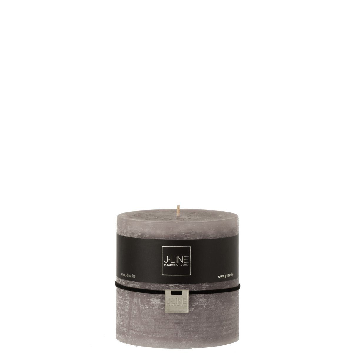 Bougie cylindrique J-Line gris foncé, élégance moderne et chaleureuse