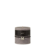 Bougie cylindrique J-Line gris foncé, élégance moderne et chaleureuse