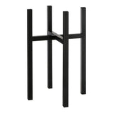 Support pour plantes Ascot Noir - vue avant avec plante