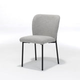 Ventura chaise tissu en peluche naturel