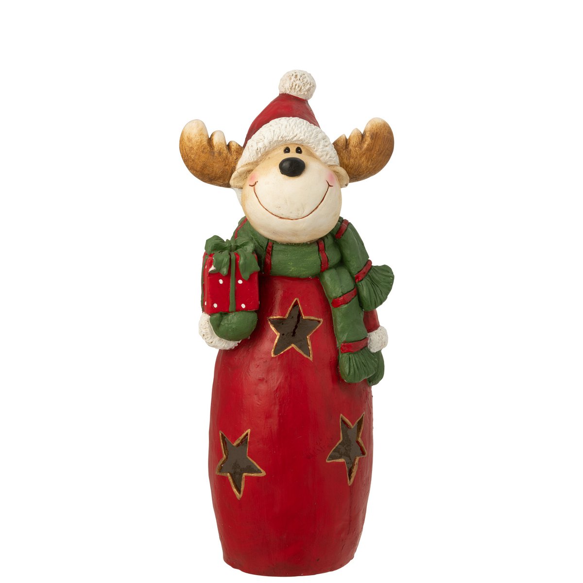 Photophore Renne J-Line en polyresine, ambiance festive
