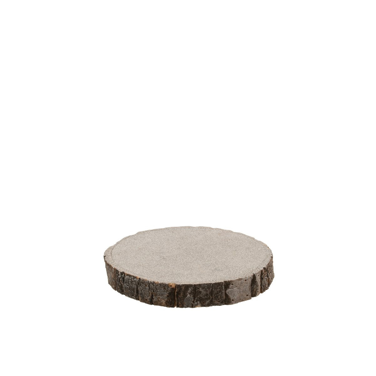 Écorce décorative J-Line en bois marron avec paillettes, vue de face