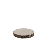 Écorce décorative J-Line en bois marron avec paillettes, vue de face