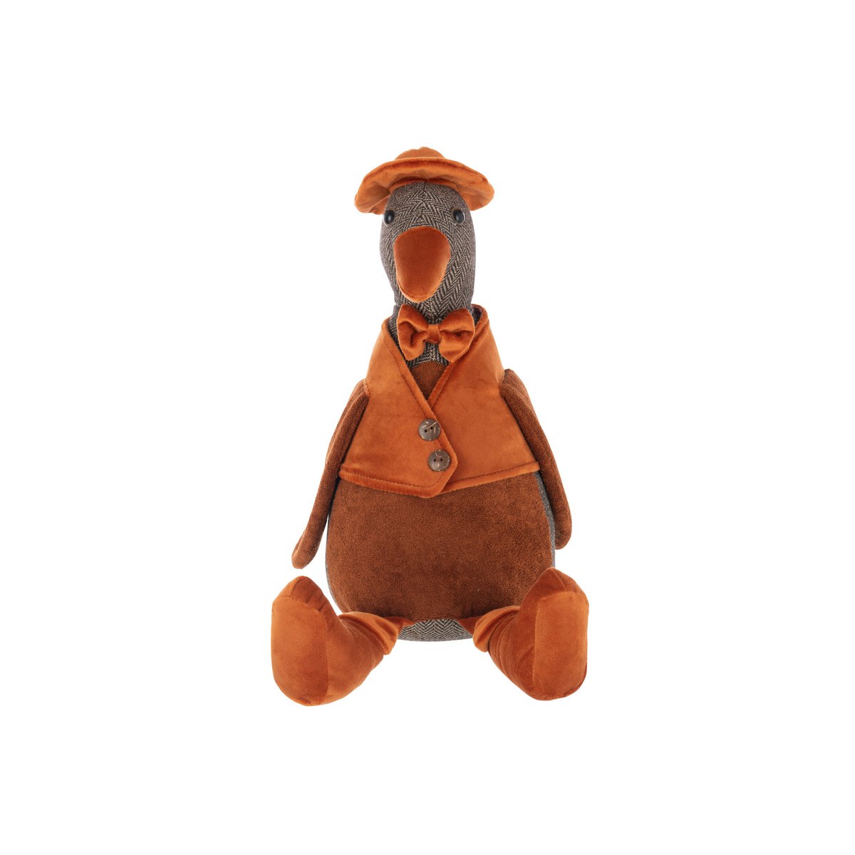 Butée de porte J-Line Canard en polyrésine marron vue de face