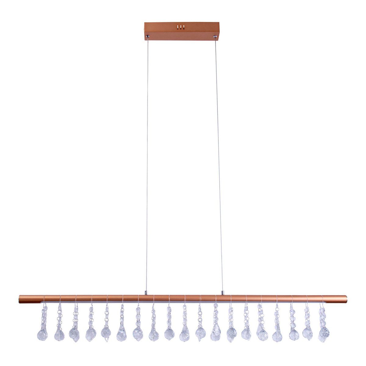 Lampe LED Nobilis en métal doré, vue de face