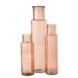 Vase J-Cylindre en verre rose clair, vue de face