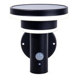 Lampe murale extérieure solaire LED "Nora", pour l'extérieur, lampe murale - métal et plastique en noir, avec LED intégré