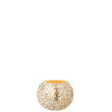Bougeoir J-Line Cracked Gold, design élégant en verre doré