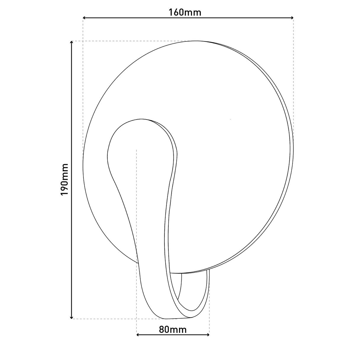 Applique LED Stan sur fond blanc