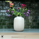 Vase ivoire Artic en verre