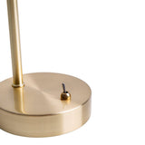 Lampe de table "Libby", lampe de table classique en métal de couleur en laiton et verre teinté en ambre, avec socket E14, pour salle à manger, salon, couloir ou bureau, 34 cm de haut