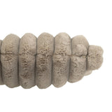 Coussin J-Line grand velours côtelé - polyester - taupe