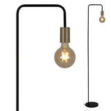 Lampe debout "modo" en métal en noir, versions en or, prise E27, lampe de table pour salon, salle à manger, cuisine, couloir, couloir ou bureau, 150 haut