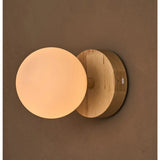 Applique murale sans fil en bois et verre marron clair Richella