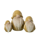 Détails de la figurine gnome en porcelaine, couleur ocre