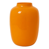 Vase orange foncé en verre soufflé