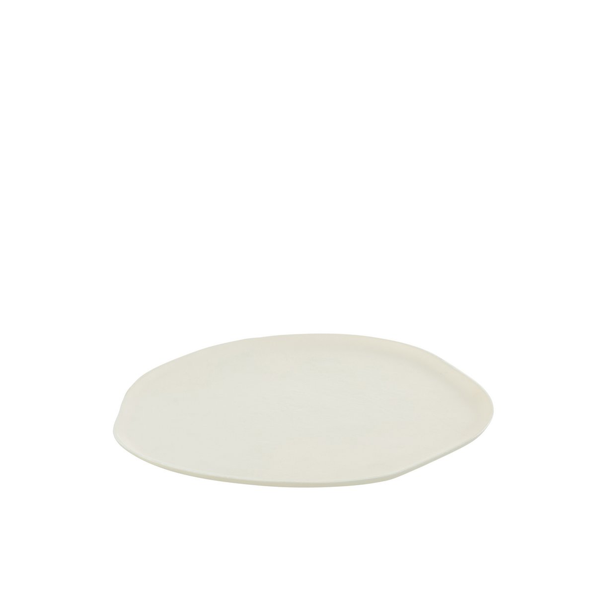 Ambiance décorative avec le plateau rond J-Line en aluminium blanc