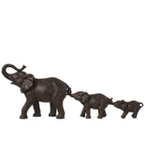 Sculpture éléphant en polyresine marron de J-Line, design classique et élégant