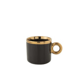 Boîte céramique J-Line Noir/Or avec finition brillante et design élégant.