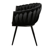 Chaise Wave noire (Lot de 2)