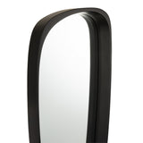 Miroir J-Line noir élégant, vue de face
