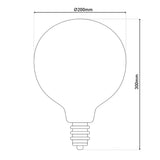 Lampe à LED "Dilly Max", 5 watts, ampoule en métal et verre, blanc chaud, socket e27 LED, lampe à LED décorative environ.