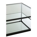 Table basse J-Line - fer/verre - noir - L