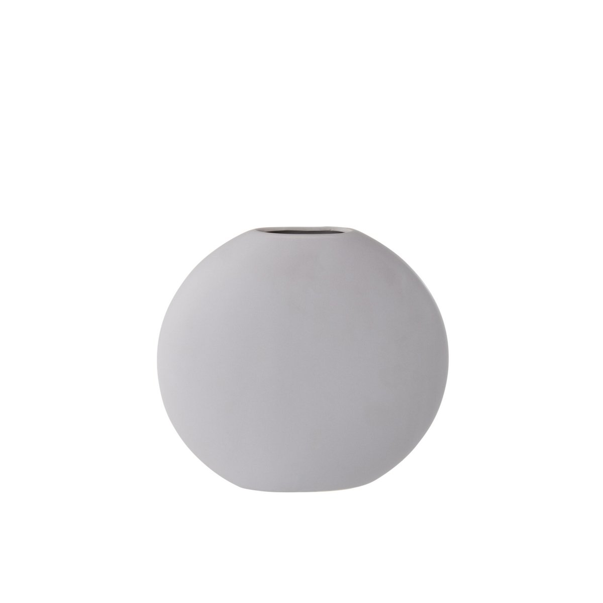 Vase J-Line Round Flat en céramique violette, design moderne