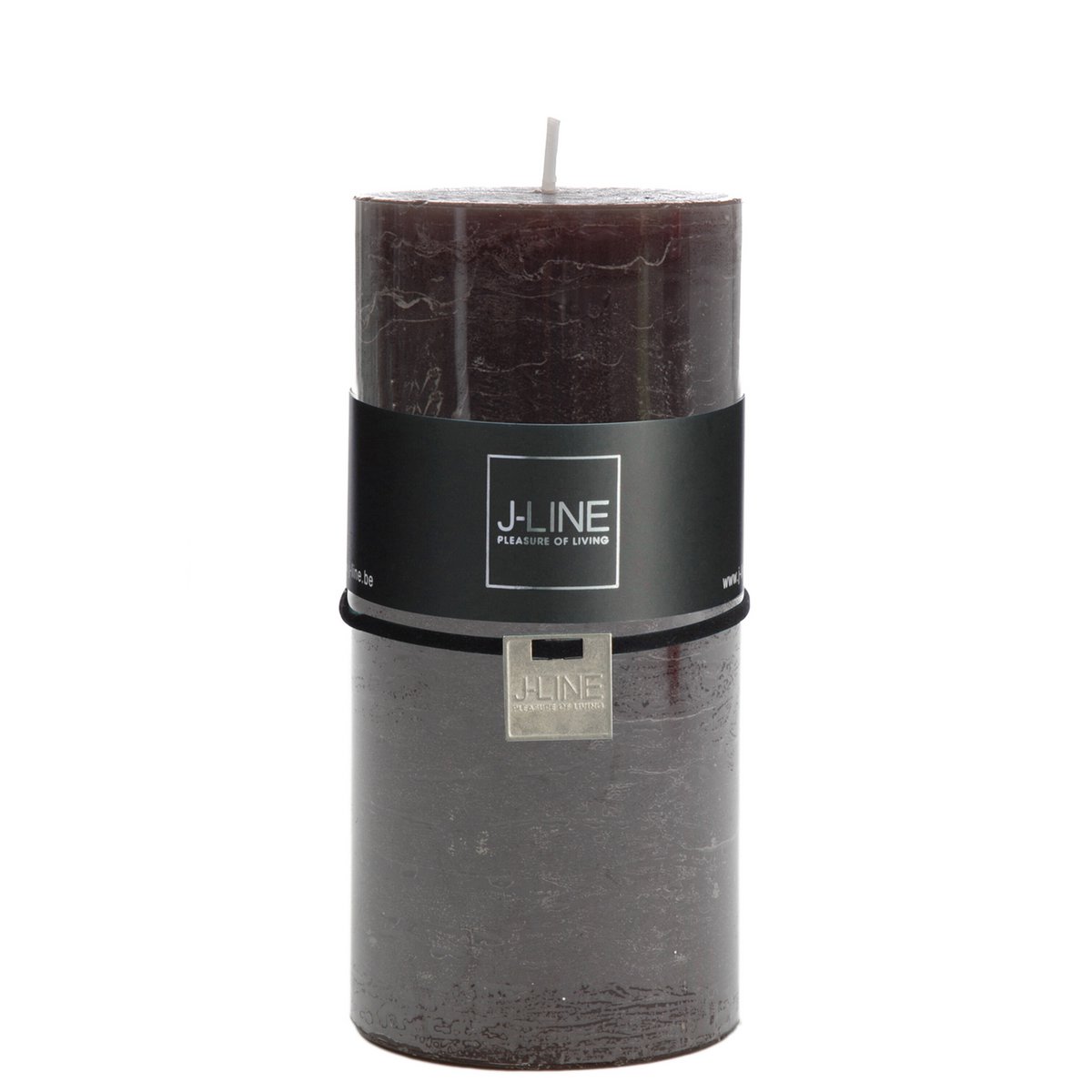 Gros plan sur la texture de la bougie J-Line, couleur noire intense