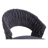 Chaise de salle à manger Wave Tressée | Anthracite