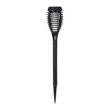 5 coffre-bas de terre LED Set "Torche" 45 cm en plastique gris, avec LED intégrée, lumière solaire pour l'extérieur