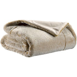 Plaid Kinta Mirabelle 130x160 en polyester, couleur douce et texture polaire