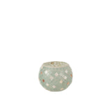 Photophore Mosaic Round J-Line en verre gris, vue de face